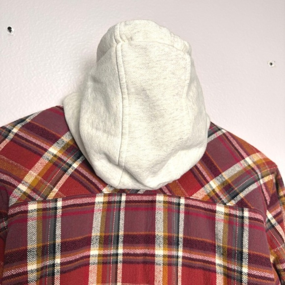 Legendary Whitetails Mens Deer Camp Berber Plaid Sherpa Flannel Shirt Jacket L - Picture 11 of 15